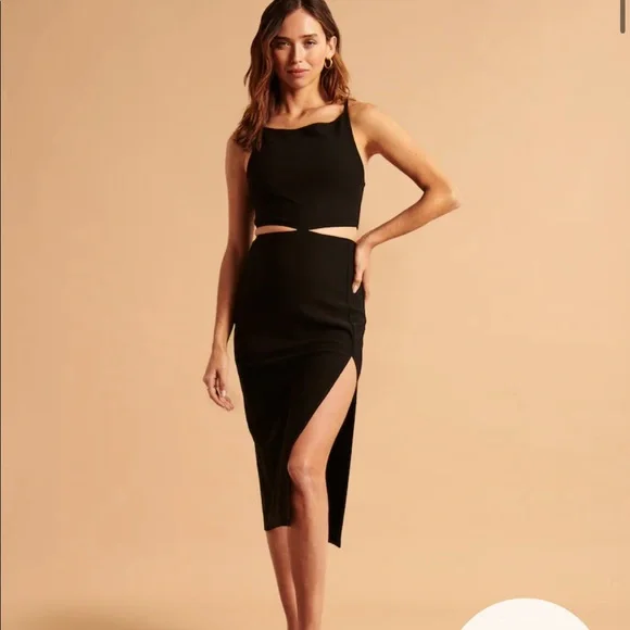white christmas dresses Alice McCall Black Orchid Sequins Side Cut Out Thigh Slit Midi Dress – Rao  Sisters main image 0